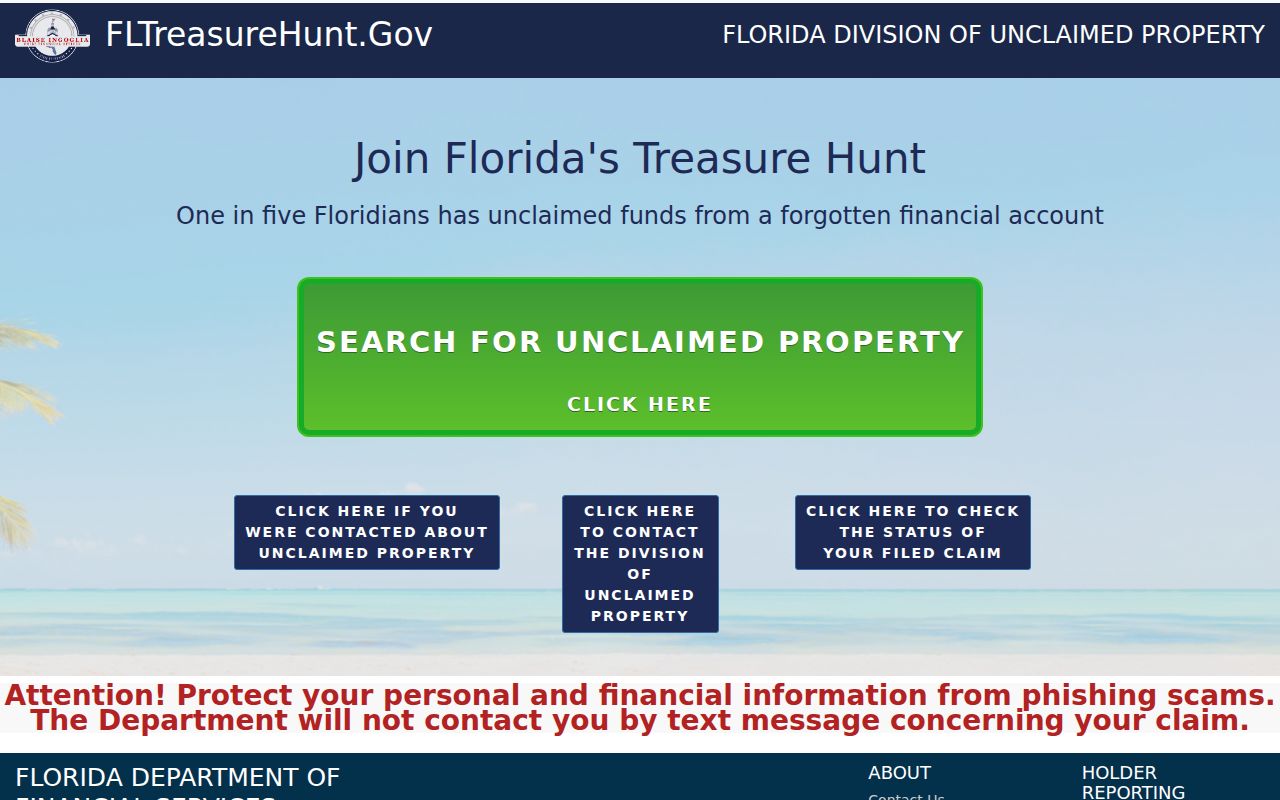 Sunrise residents directory Florida unclaimed property lookup