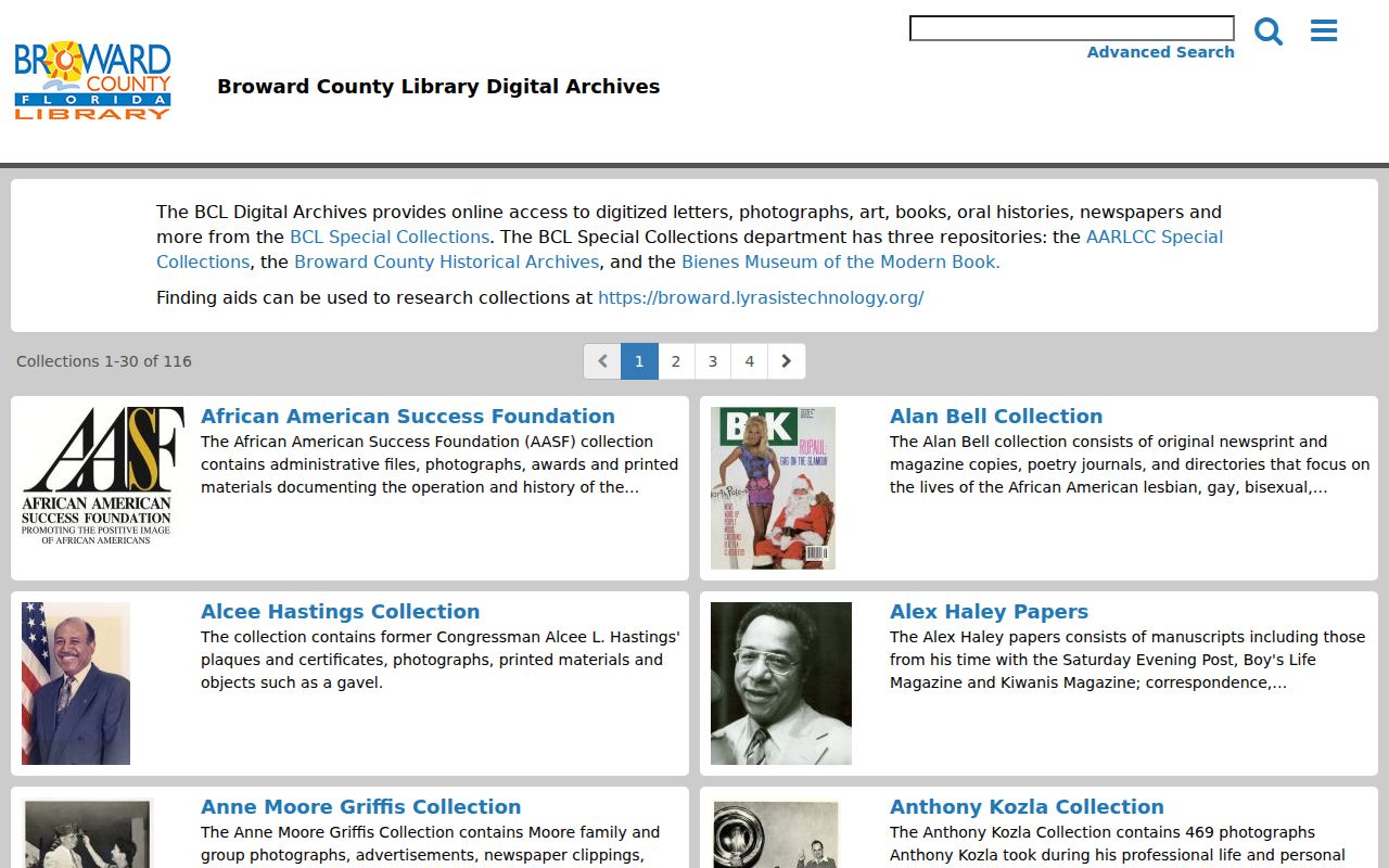 Broward Digital Archives collections used for Sunrise address history
